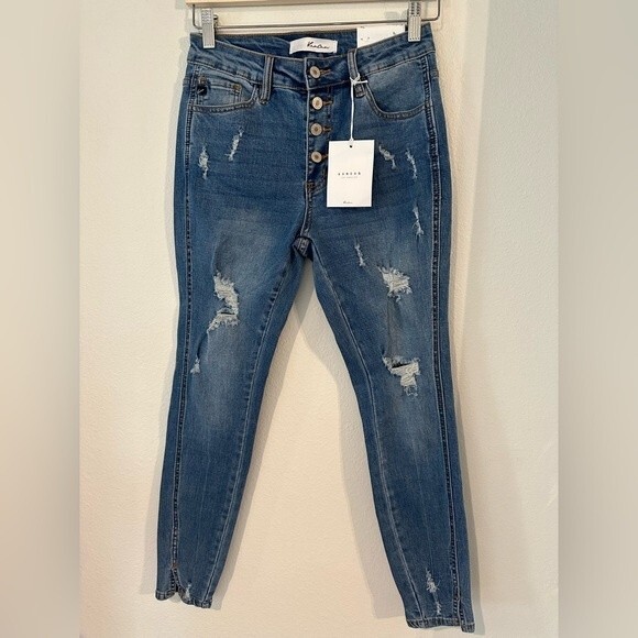 NWT ** KanCan Ellington High Rise Ankle Skinny Jeans Size 26 - Picture 7 of 14